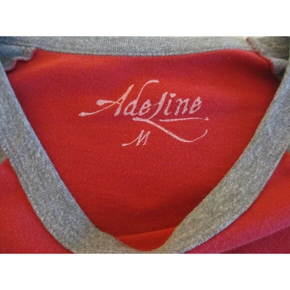 Adeline Long Sleeve Raglen Tee Red/Grey with 98 on back medium - Picture 3 of 3